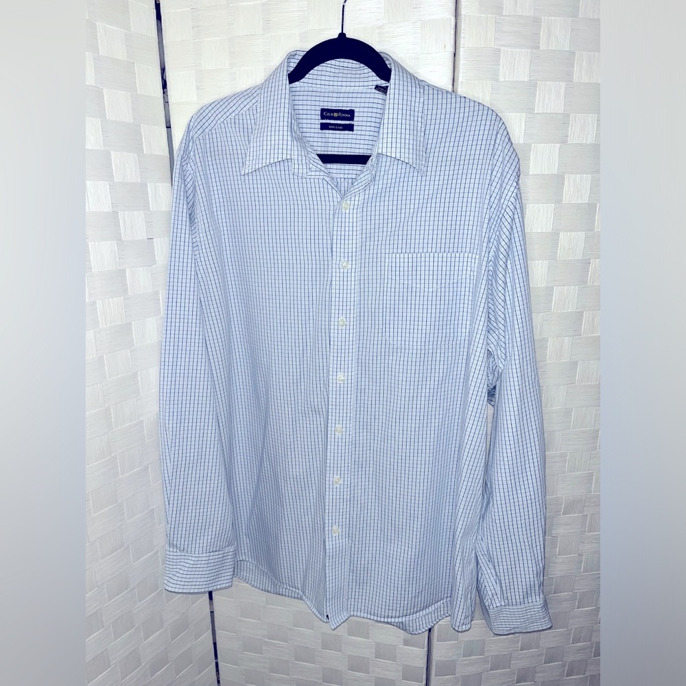 Club Room Striped-Button Down/Size XL (17, 36/37)
